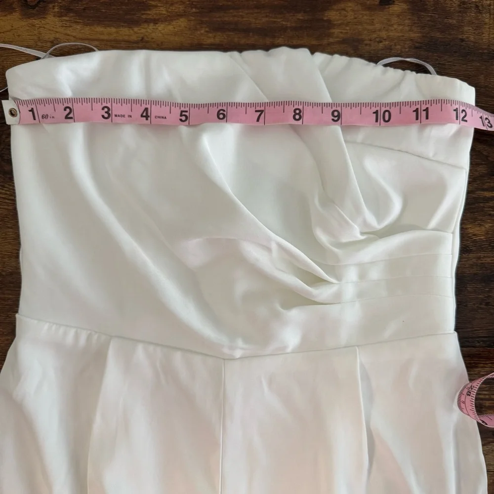 Lulus Beloved Bliss Ivory Strapless Slim Leg Bow Jumpsuit-Size XS NWOT - Picture 11 of 14